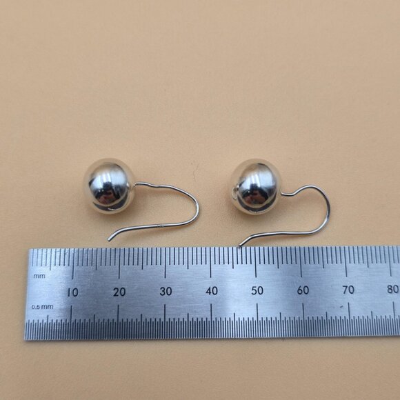 Sterling Silver Bright Orb Dangle Earrings A5658 - Picture 5 of 6